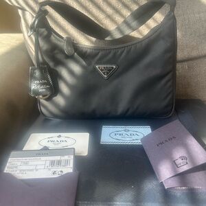 Prada Black Nylon Messenger Bag